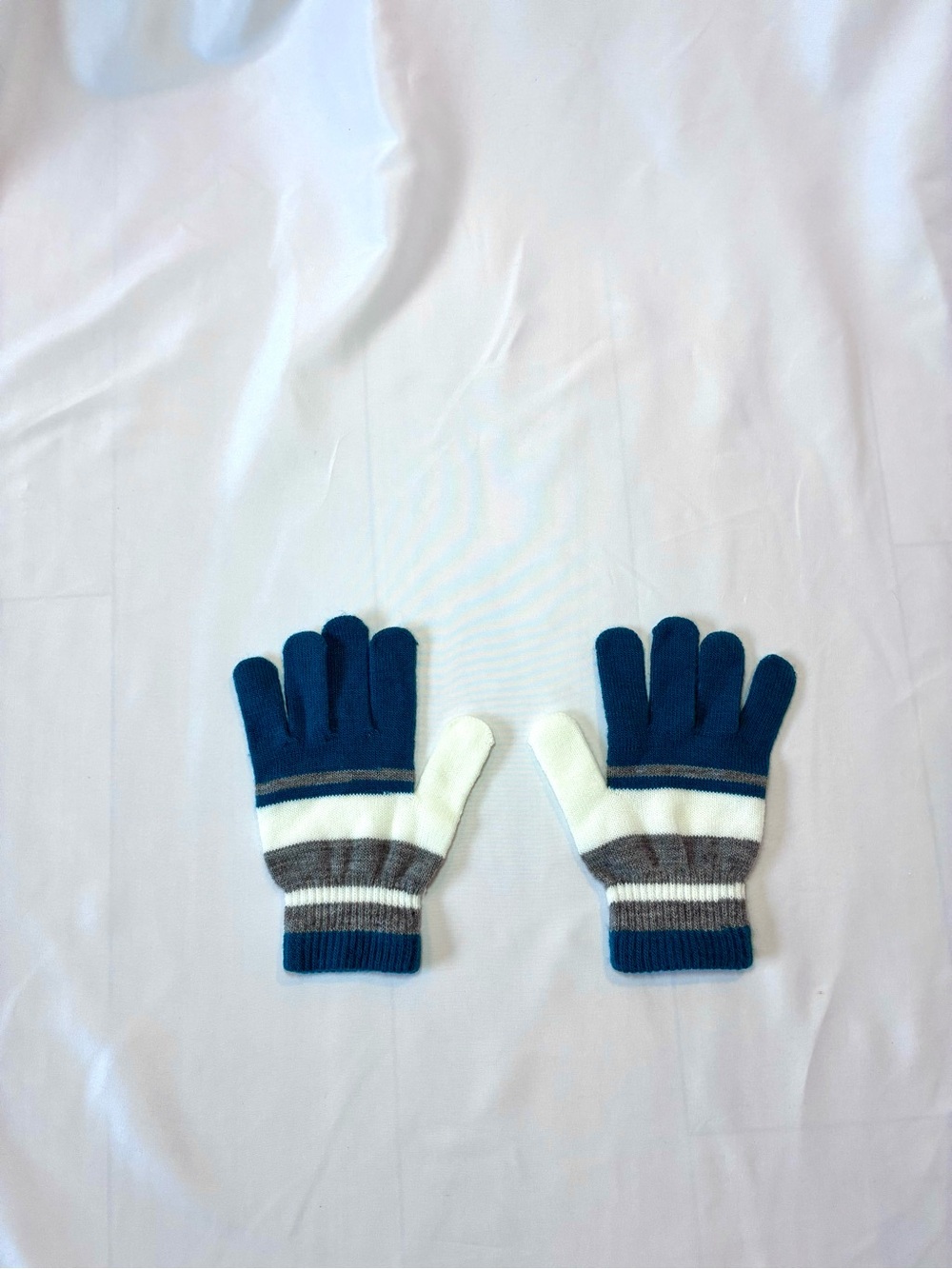 Striped Stretch Knit Winter Gloves